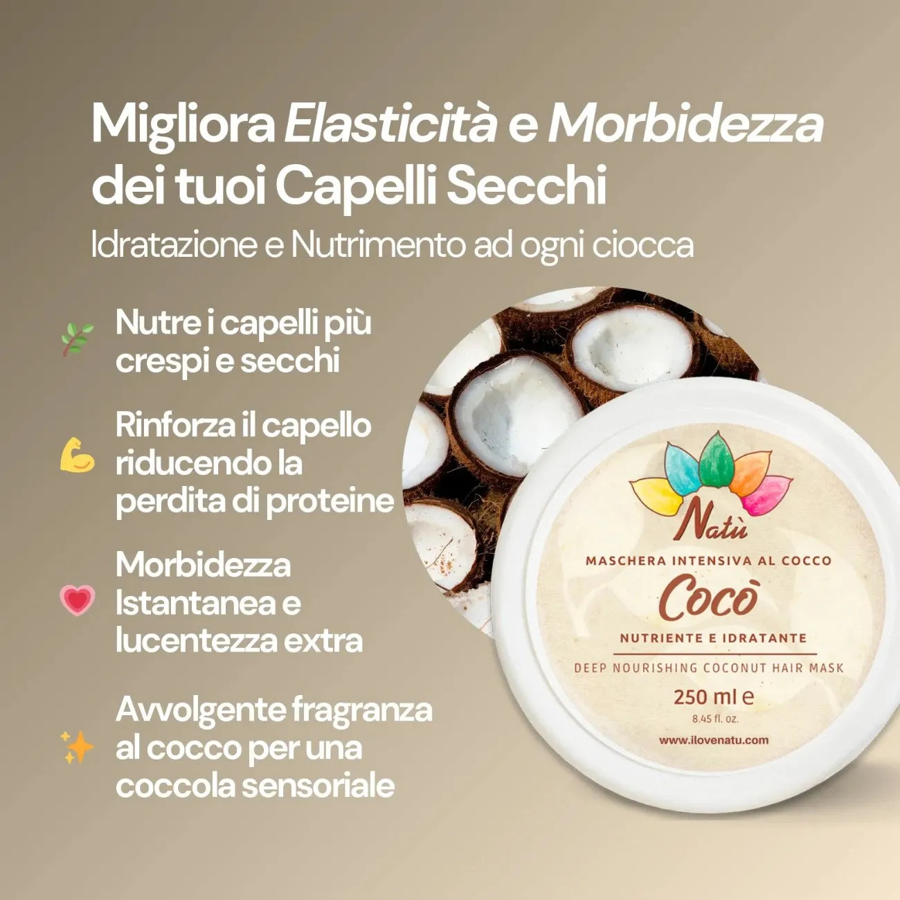 COCÒ - Maschera Capelli Idratante al Cocco