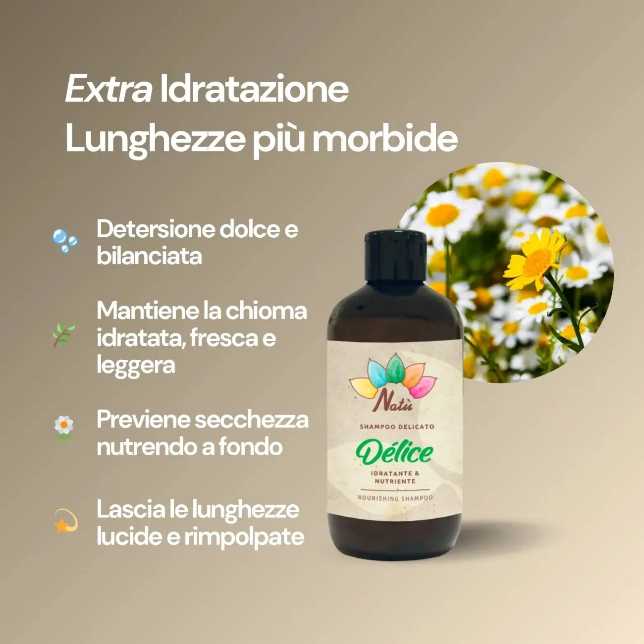 DÈLICE - Shampoo Nutriente Capelli Secchi o Trattati