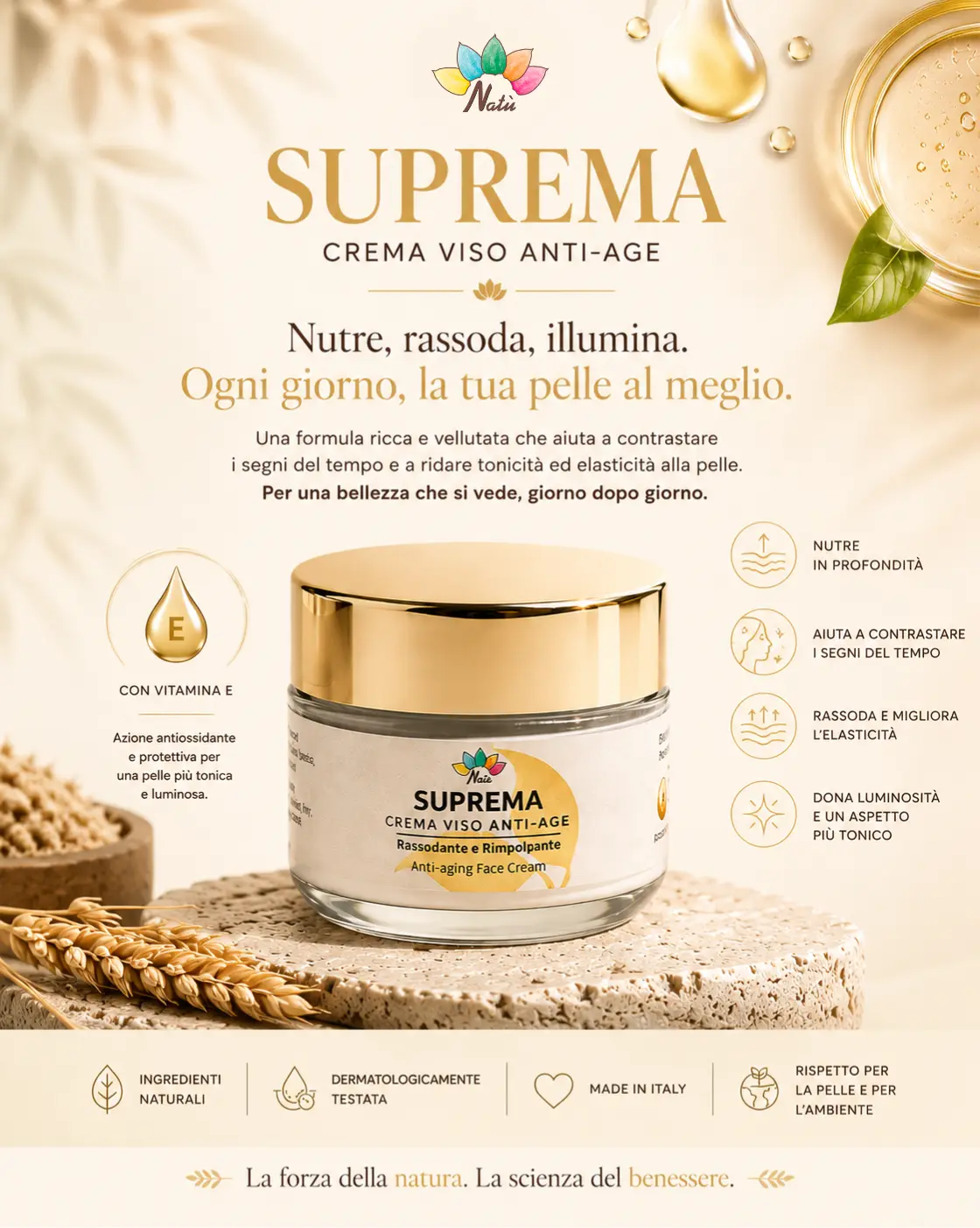 Suprema - Crema Viso Antiage Rassodante con Vitamina E - immagine 6