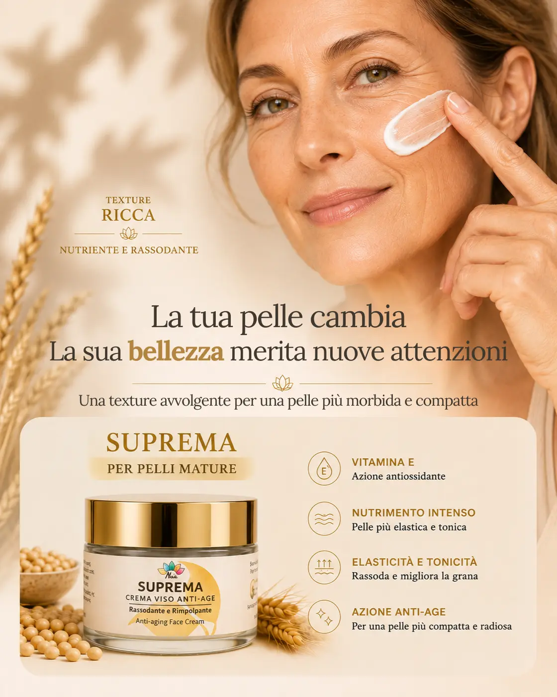 Suprema - Crema Viso Antiage Rassodante con Vitamina E - immagine 2