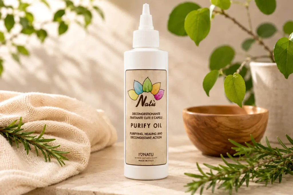 bottiglia peeling purificante cute per crescita sana rimedio naturale per capelli