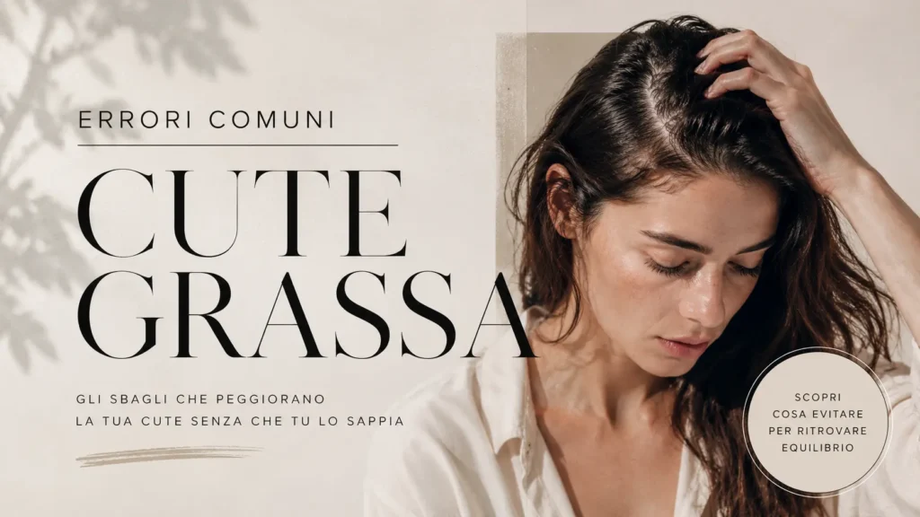 errori comuni cute grassa che peggiorano i capelli. Come risolvere il problema di cute grassa con uno shampoo naturale