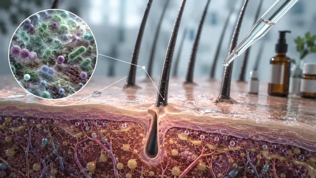 Controllo del pH del cuoio capelluto per comprendere come scegliere prodotti per capelli delicati e rispettosi della barriera cutanea.