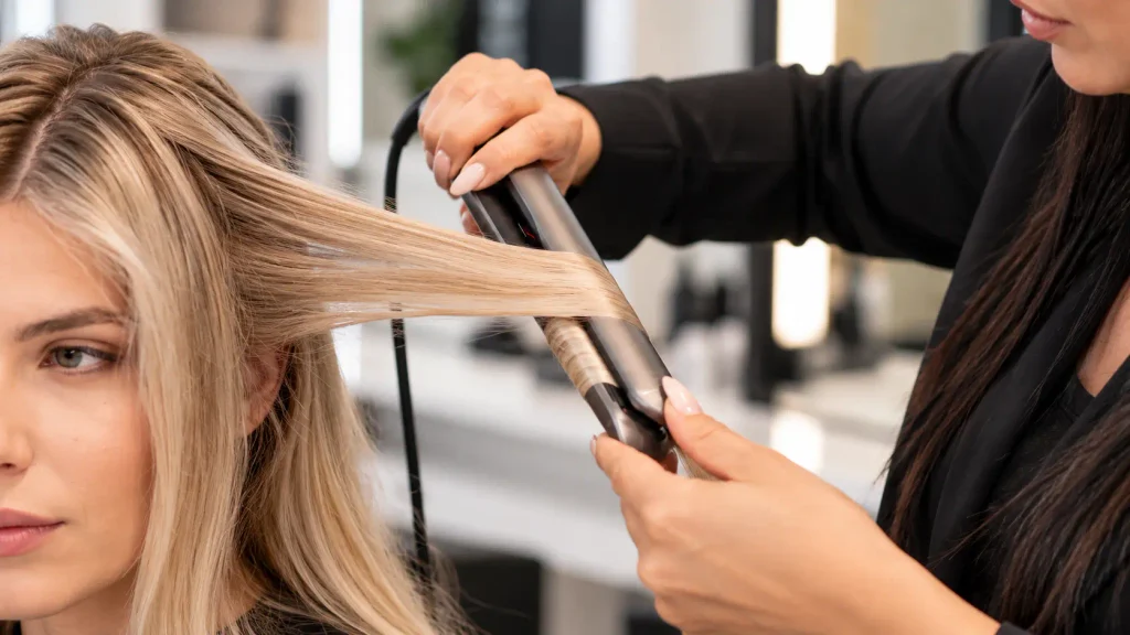 Lisciare i capelli direttamente da bagnati con una piastra wet-to-dry, differenze rispetto alla piastra tradizionale, asciugatura e stiratura dei capelli, protezione della fibra capillare e consigli per una piega liscia senza danni.