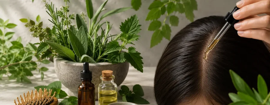 I migliori rimedi naturali cute grassa con estratti botanici e trattamento riequilibrante del cuoio capelluto. piante officinali e trattamento purificante del cuoio capelluto.