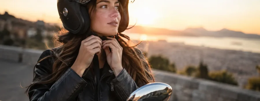 Capelli sotto il casco da moto: consigli per proteggere i capelli dall’attrito, prevenire nodi e crespo e mantenere radici ordinate e lunghezze morbide durante l’uso quotidiano del casco.