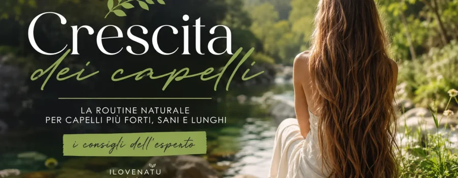 Donna con capelli lunghissimi immersa nella natura, crescita dei capelli, benessere e cura naturale della chioma la guida completa e i migliori prodotti per far crescere i capelli