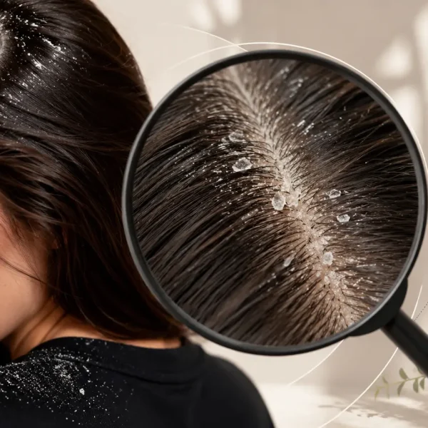 Come eliminare la forfora, squilibrio del microbiota, causata dalla Malassezia con Purify Oil e Purì Shampoo: trattamento antiforfora per cuoio capelluto con prurito, desquamazione e cute grassa.